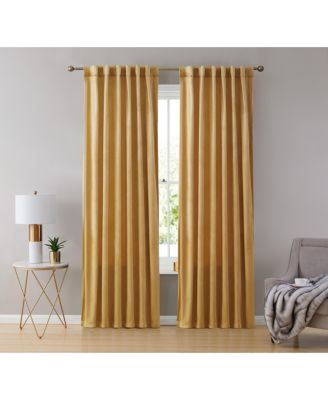 HLC.ME Lopez Velvet Premium Soft Light Filtering Back Tab Rod Pocket Window Treatment Curtain Panels, Set of 2