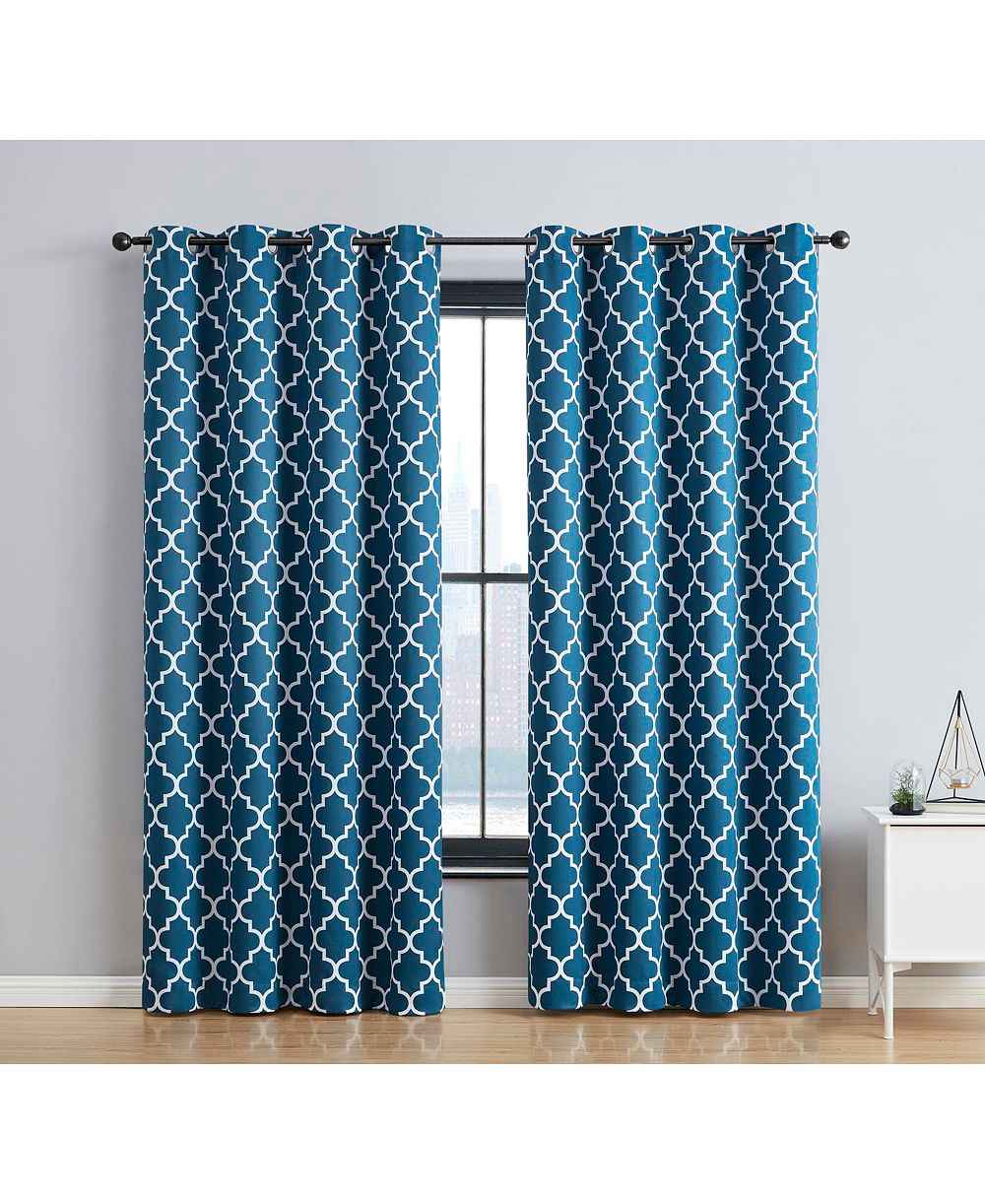 Шторы блэкаут HLC.ME Lattice Print, набор из 2 шт