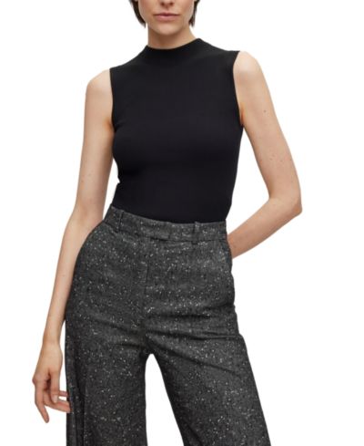 BOSS by Hugo Boss Women's Sleeveless Mock-Neck Top