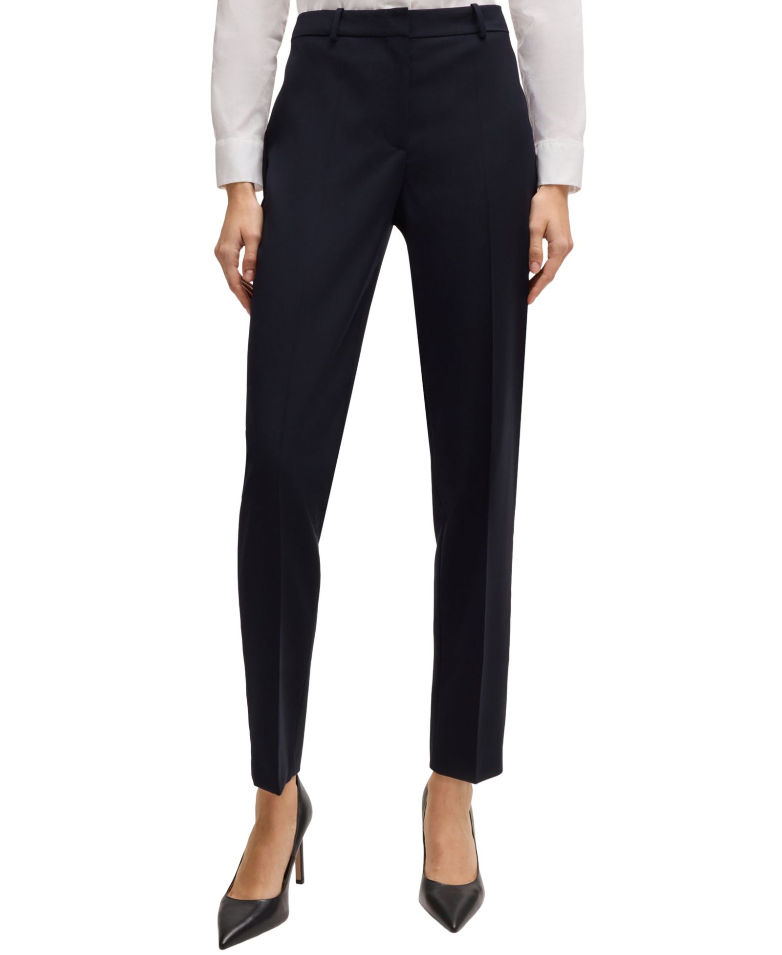 BOSS by Hugo Boss Women's Wool Regular-Fit Cropped Pants