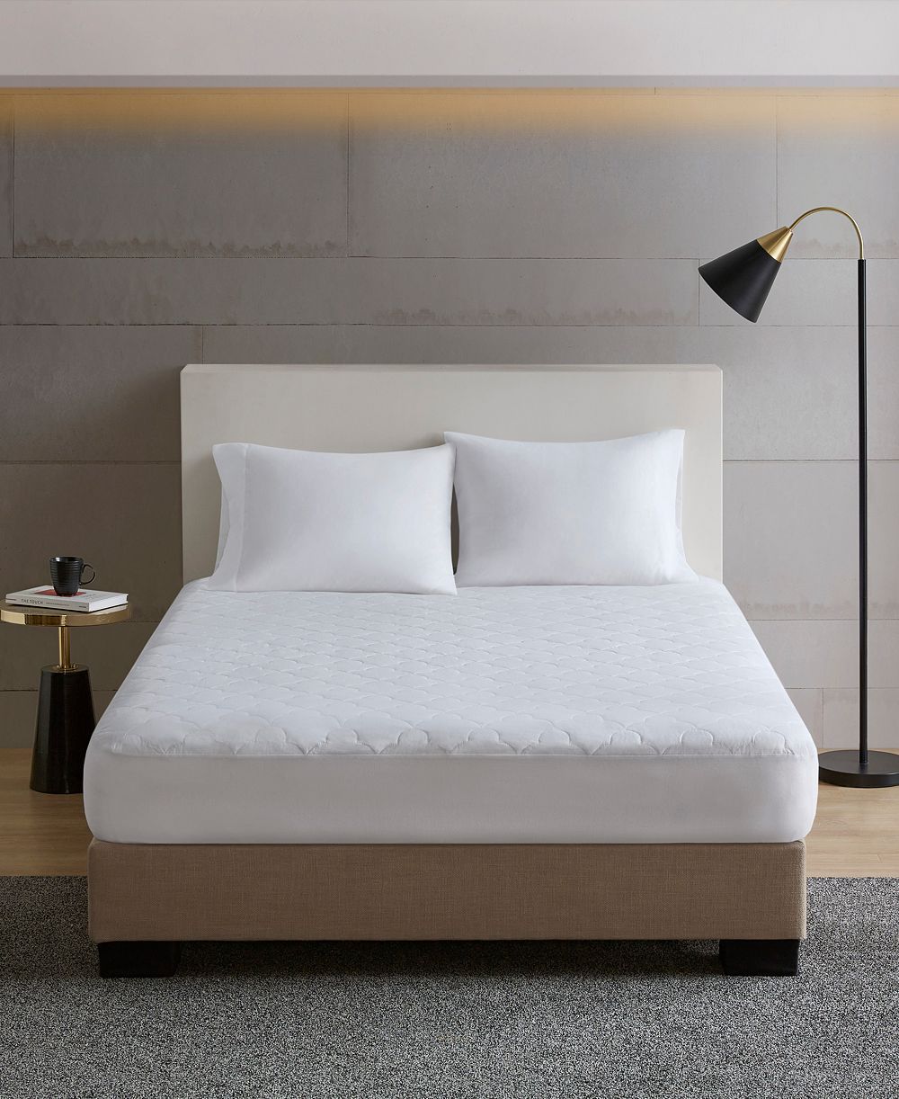 Madison Park All Natural Cotton Percale Quilted Mattress Pad, Twin XL