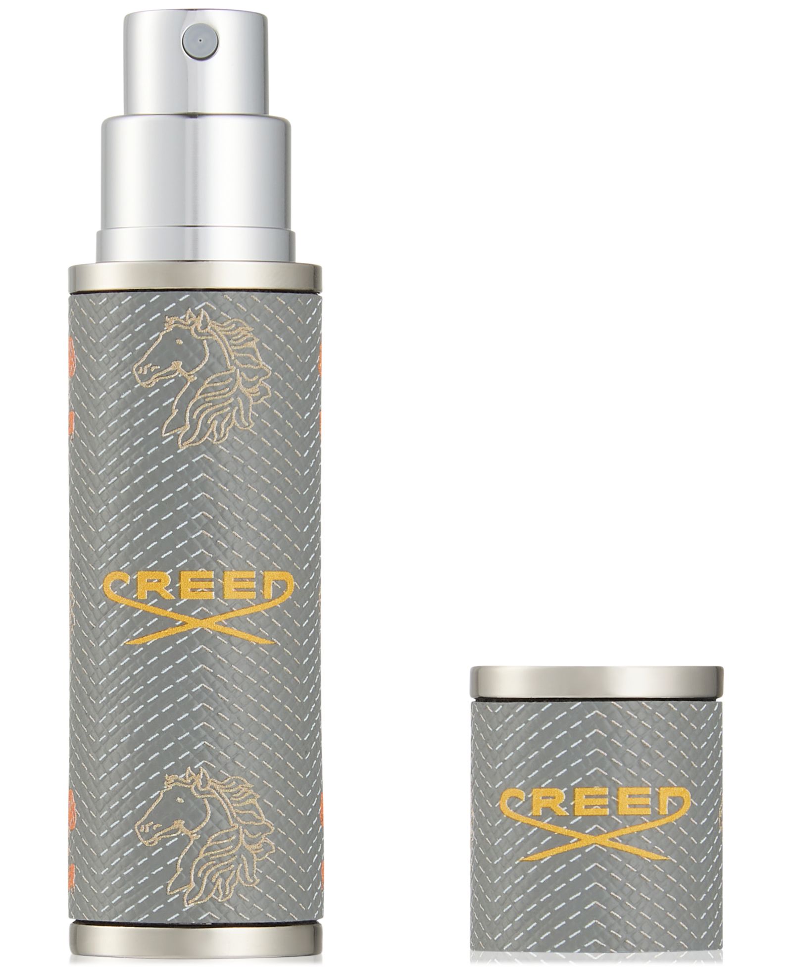 CREED кожаный перезаправляемый дорожный атомайзер, серый, 0.16 oz.