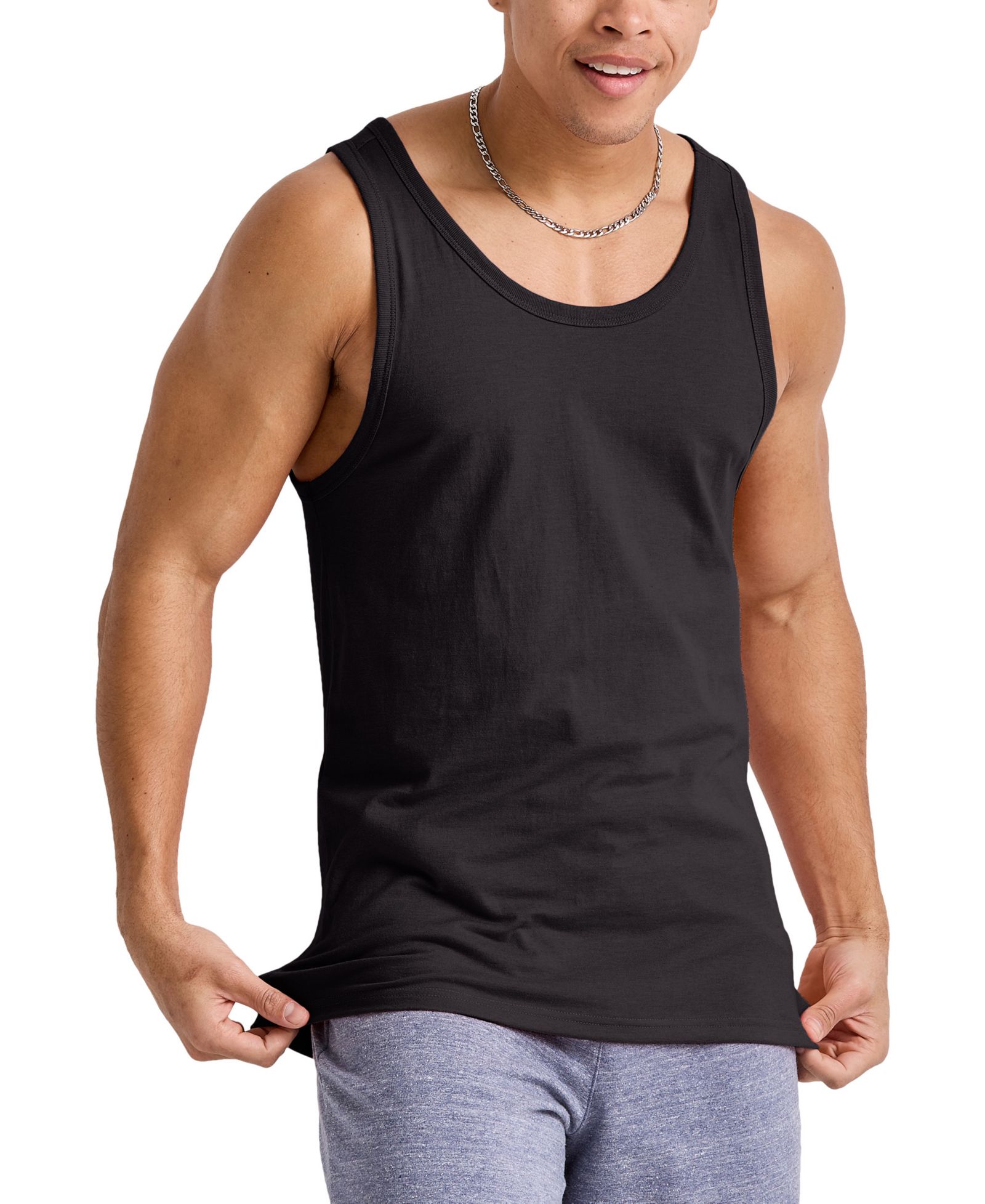 Мужской Hanes Originals Tri-Blend Crewneck Tank Top