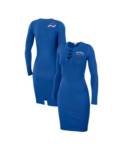 Женское платье WEAR by Erin Andrews Buffalo Bills Lace Up Long Sleeve