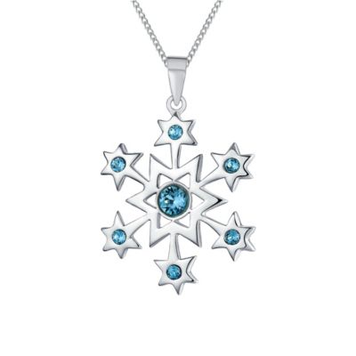 Bling Jewelry кулон-подвеска Frozen Winter Holiday Party Ice Christmas Snowflake Star для Sterling