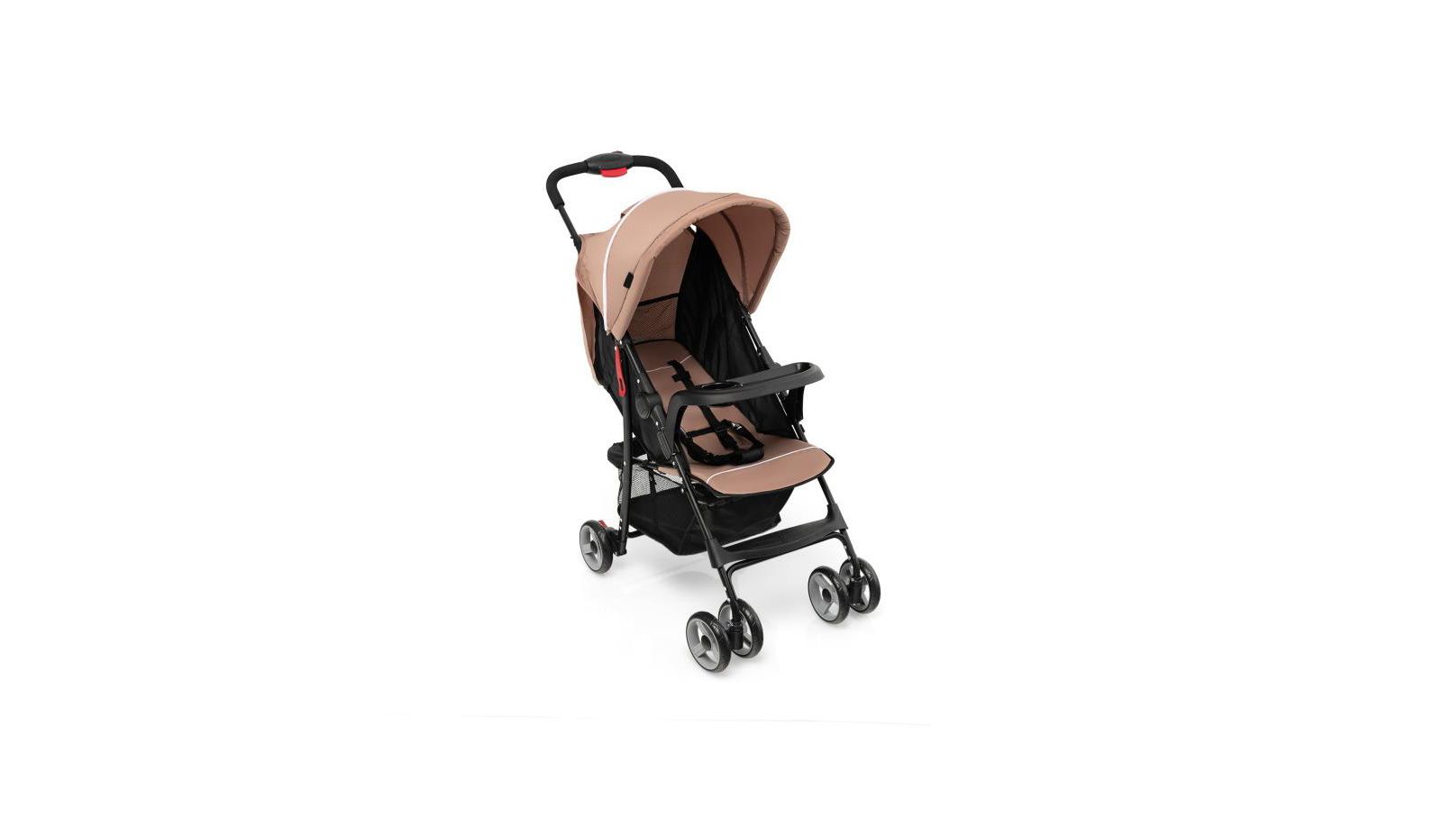 Slickblue Toddler Travel Stroller for Airplane with Adjustable Backrest and Canopy