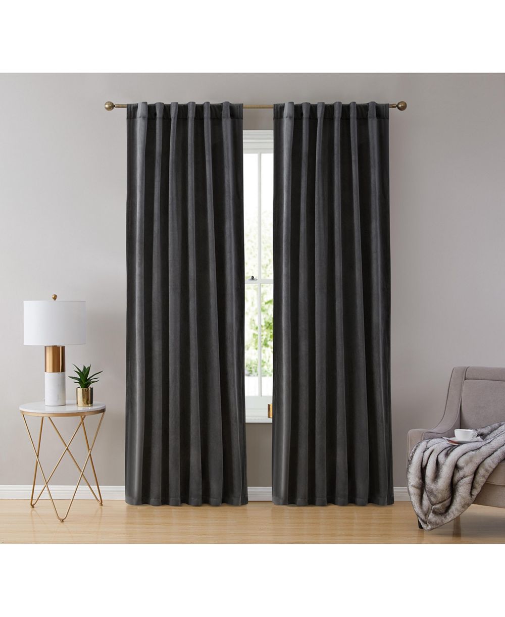 Шторы HLC.ME Lopez Velvet Premium Soft Light Filtering Window Treatment, комплект из 2 шт.