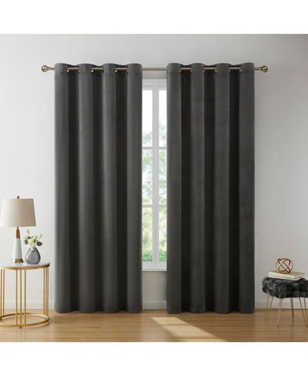 Шторы HLC.ME Sawyer Premium Luxurious Lush Velvet Soft Light Filtering Grommet Set of 2 Panels