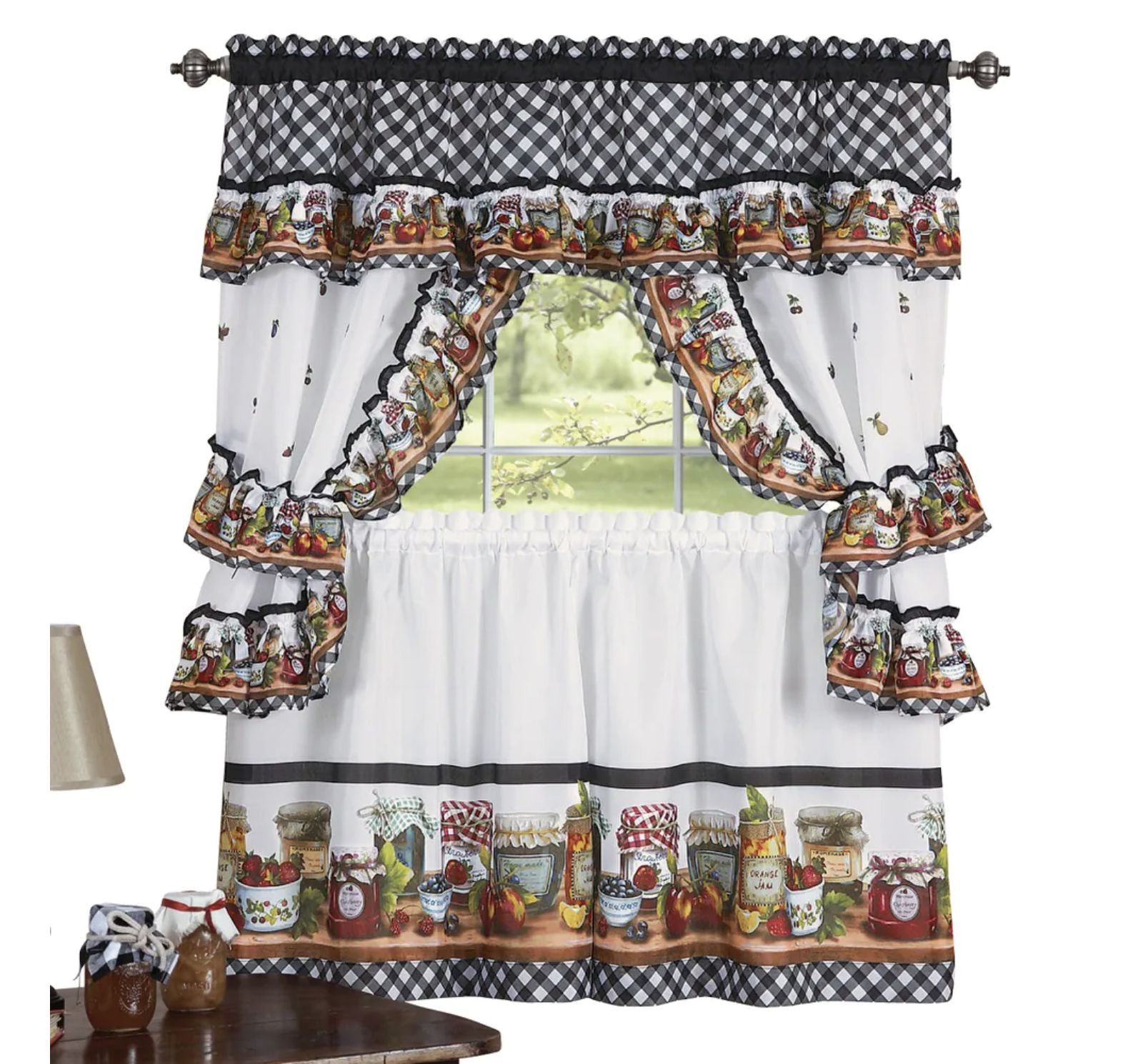 Комплект штор GoodGram Mason Jars Cottage Style Country Farmhouse Cafe