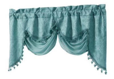 Занавеска Kate Aurora Georgina Ultra Luxurious Raised Jacquard And Fringed Trimmed, 52"W x 28 "L