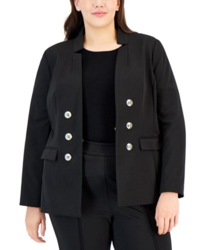 Tahari ASL блейзер Ponte с имитацией двубортного кроя, Plus Size