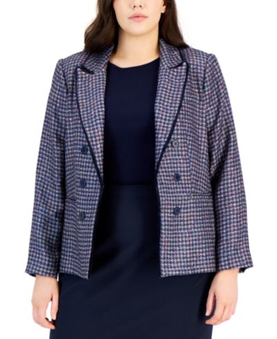 Женский блейзер Tahari ASL Plus Size Faux-Double-Breasted