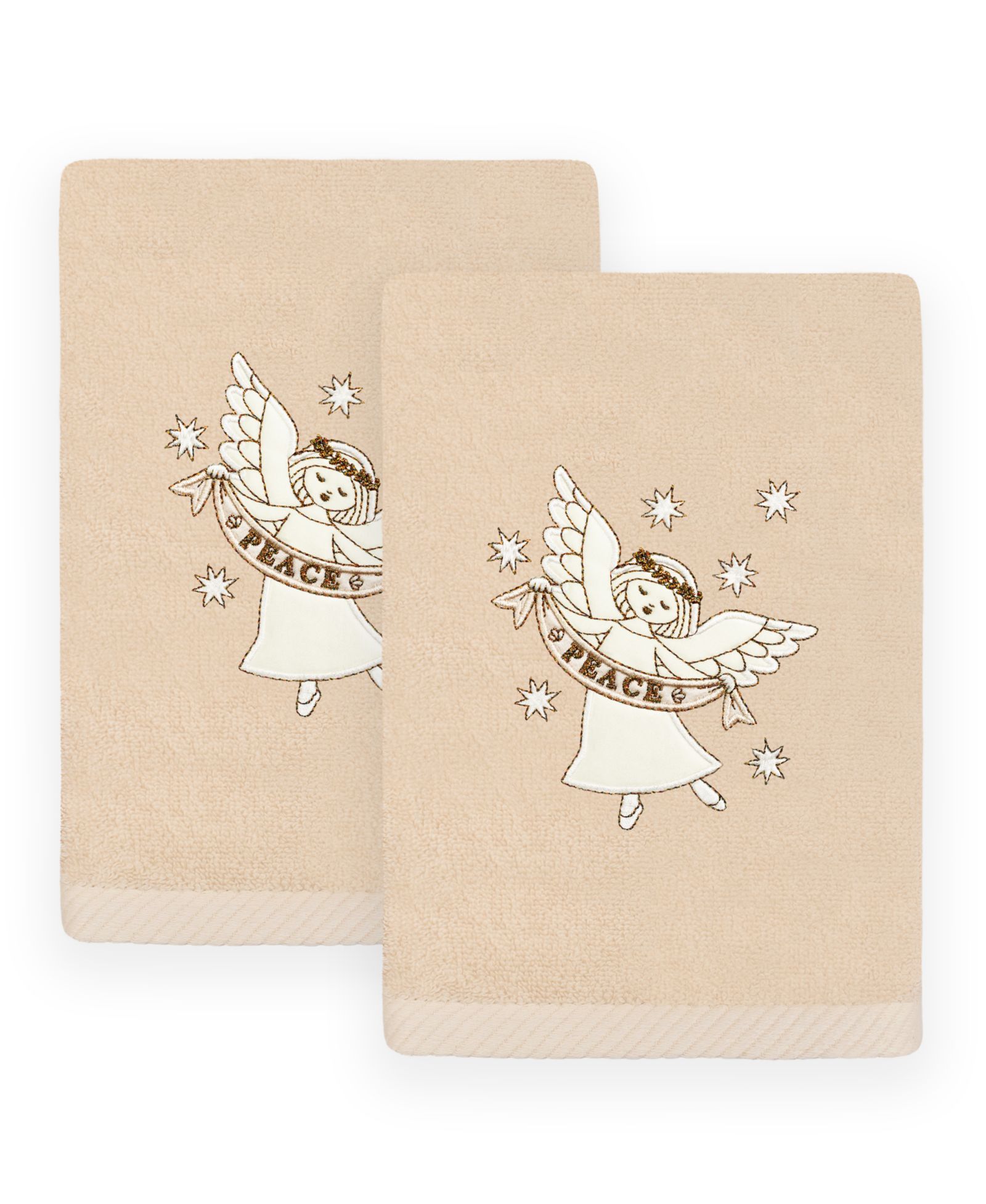 Набор полотенец для рук Linum Home Christmas Angel Embroidered 2 Piece Set