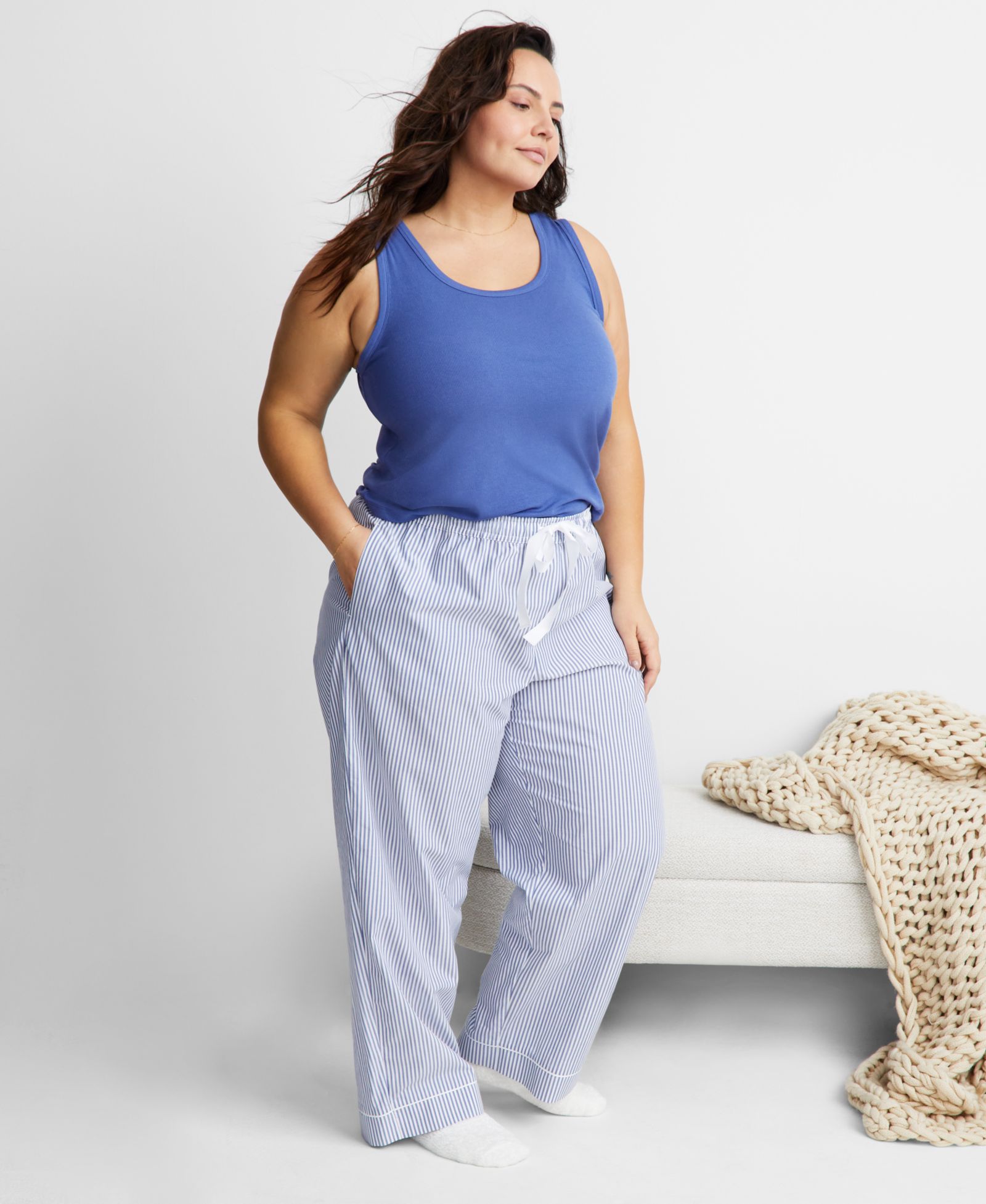 State of Day Women's Poplin Pajama Pants XS-3X, Exclusively at Macy's