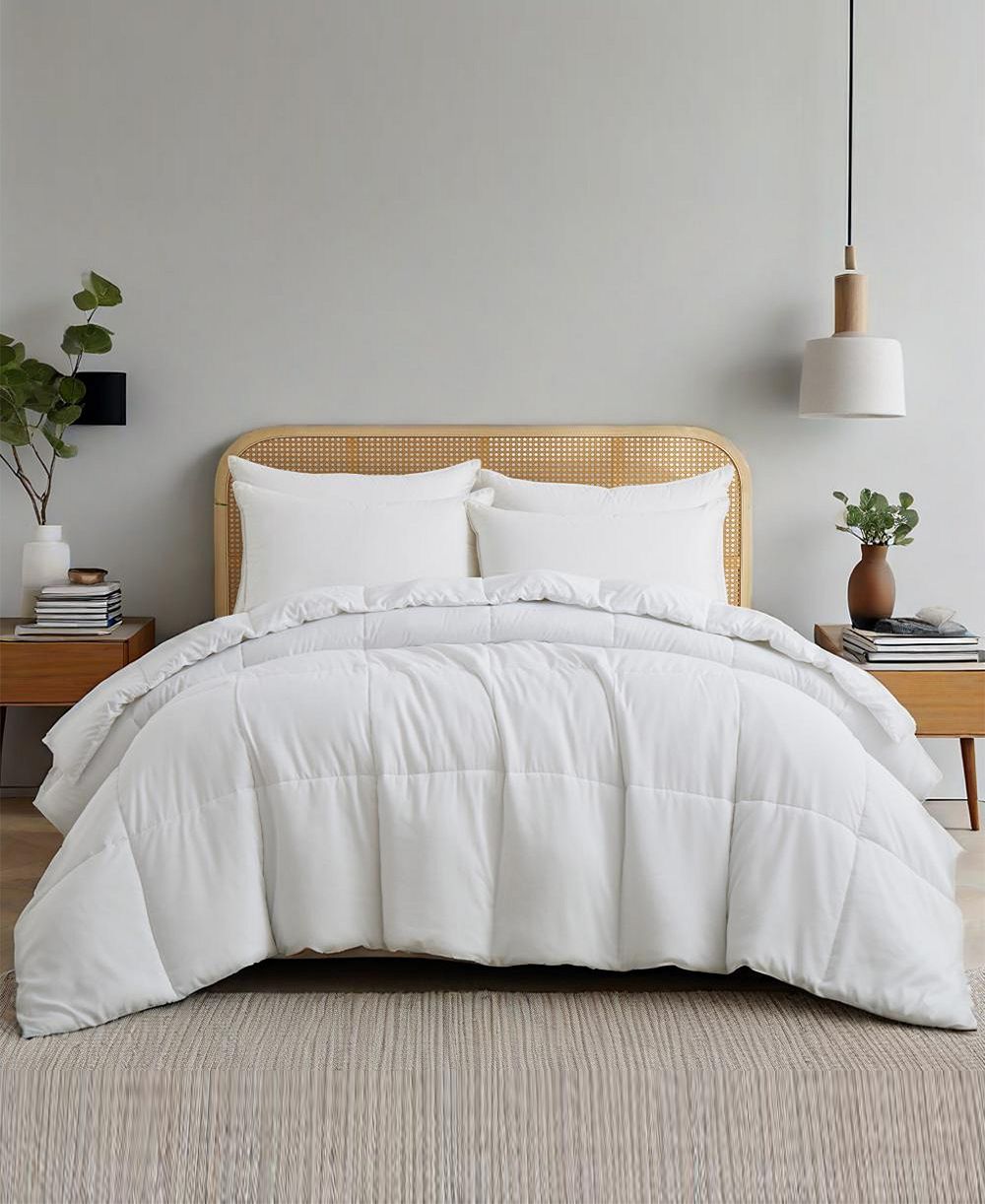 UNIKOME Light Warmth Reversible Down Alternative Comforter, Full