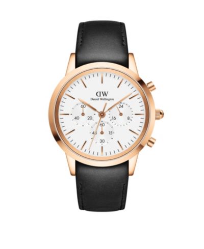 Мужские часы Daniel Wellington Iconic Chronograph Sheffield Black Leather 42mm