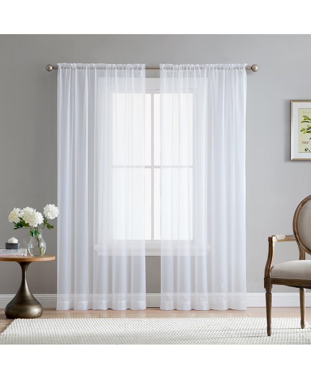 Комплект из 2 штук прозрачных тюлевых штор HLC.ME Sheer Voile Window Curtain