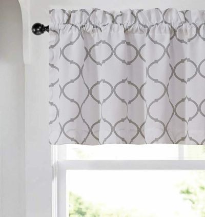 Kate Aurora Штора-валанс Shabby Chic White & Gray