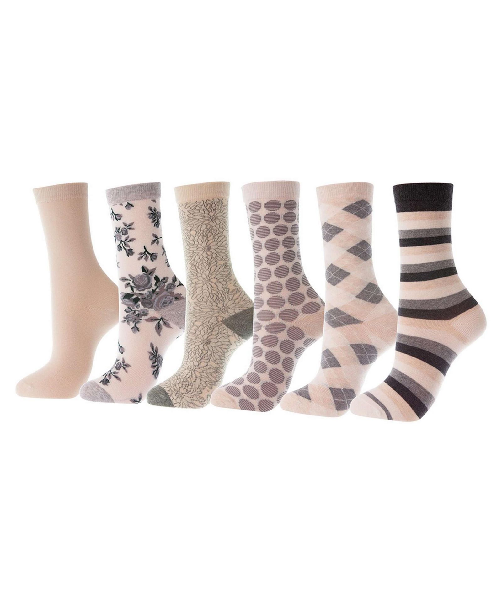 Женские хлопковые носки Mio Marino Premium Cotton Crew Socks, 6 Pack