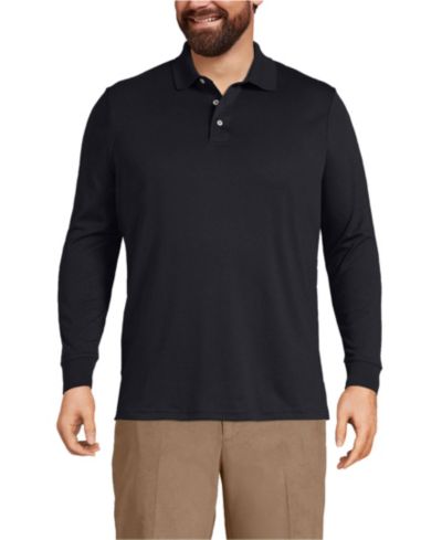 Lands' End Men's Long Sleeve Cotton Supima Polo Shirt