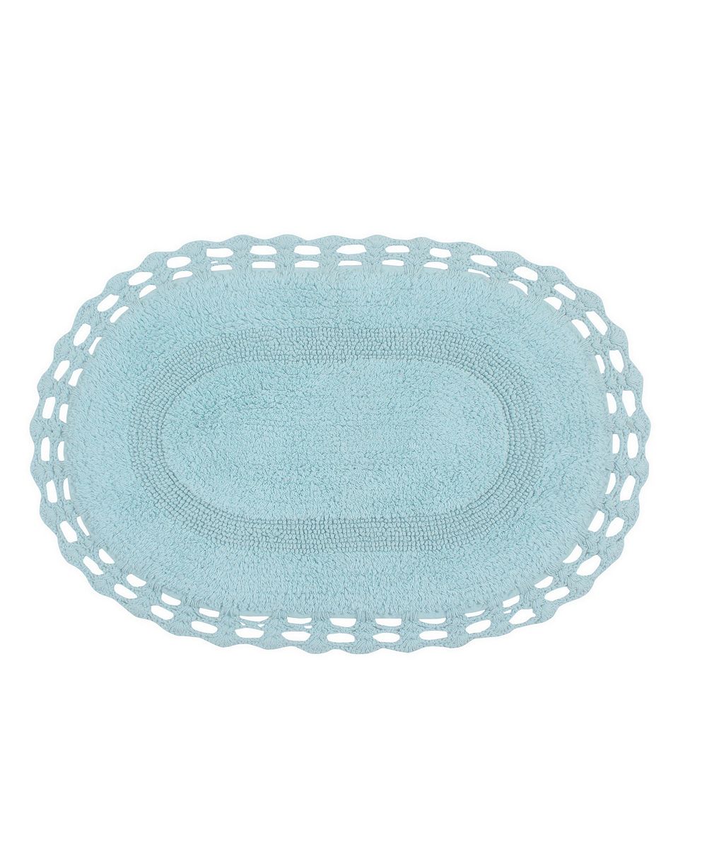 Home Weavers Hampton Crochet Reversible Bath Rug, 17" x 24"