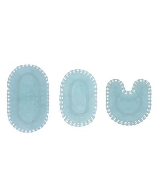 Home Weavers Hampton Crochet Reversible 3-Pc. Bath Rug Set