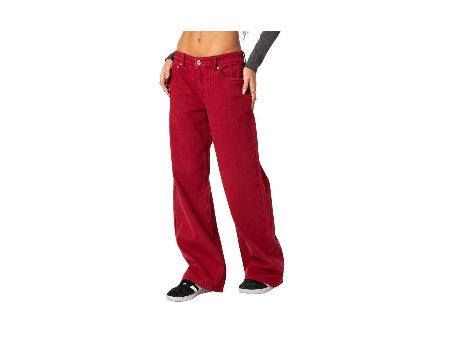 Женские широкие джинсы Edikted Roman Low Rise Baggy