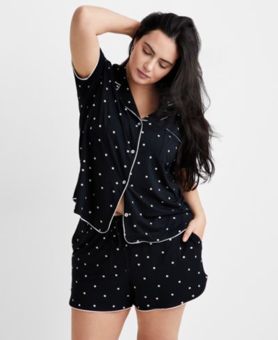 State of Day Женский 2-Piece Short-Sleeve Notched-Collar Pajama Set XS-3X