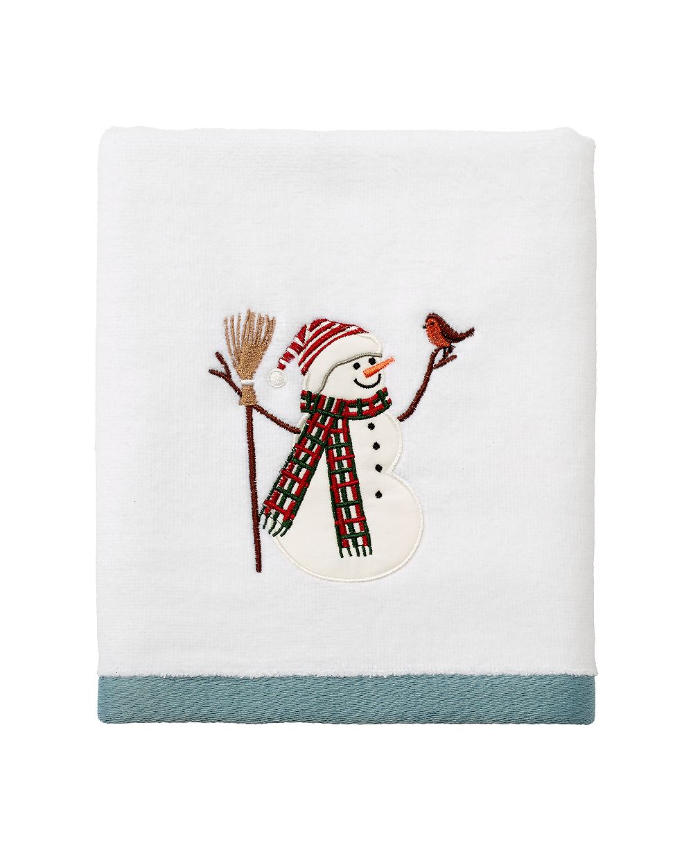 Avanti Snowman Park Cotton Hand Towel, 16" x 28"