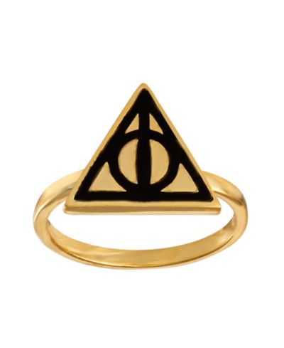 Женское кольцо Harry Potter Deathly Hallows с напылением 18K Yellow Gold Plated