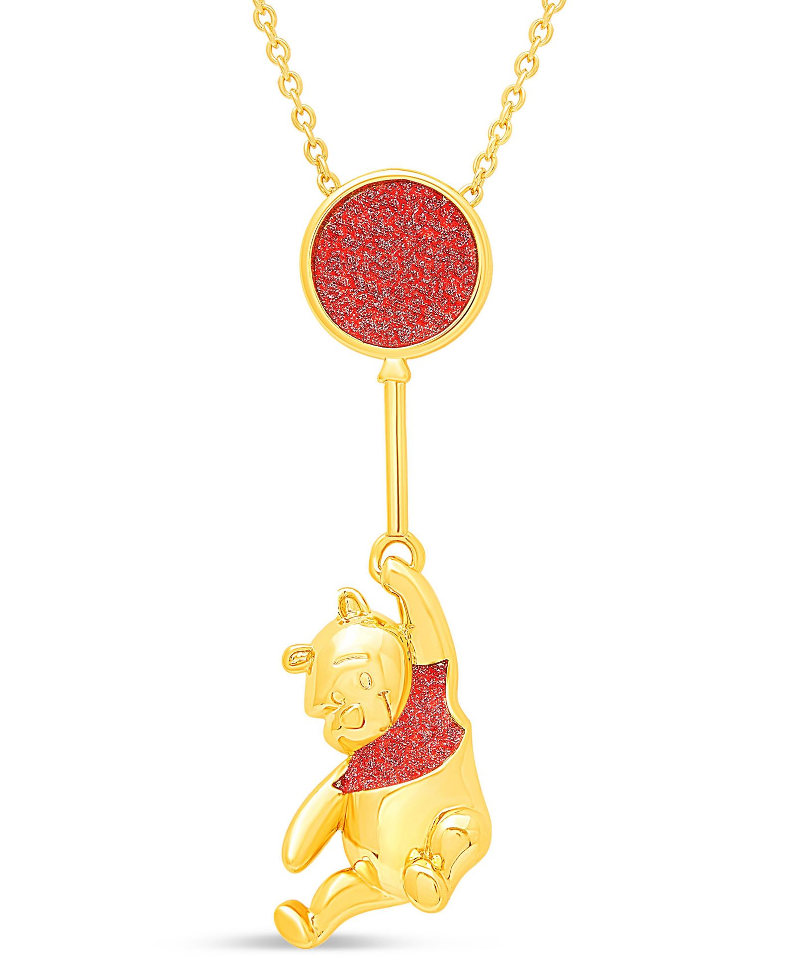 Ожерелье Disney Classics Winnie the Pooh Gold Plated Swinging Balloon, 18"
