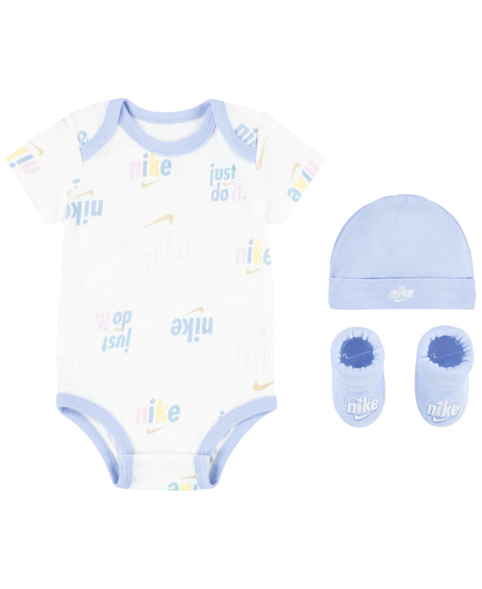 Nike детский подарочный набор: боди, шапочка и пинетки с принтом All-Over Print, 3-Piece