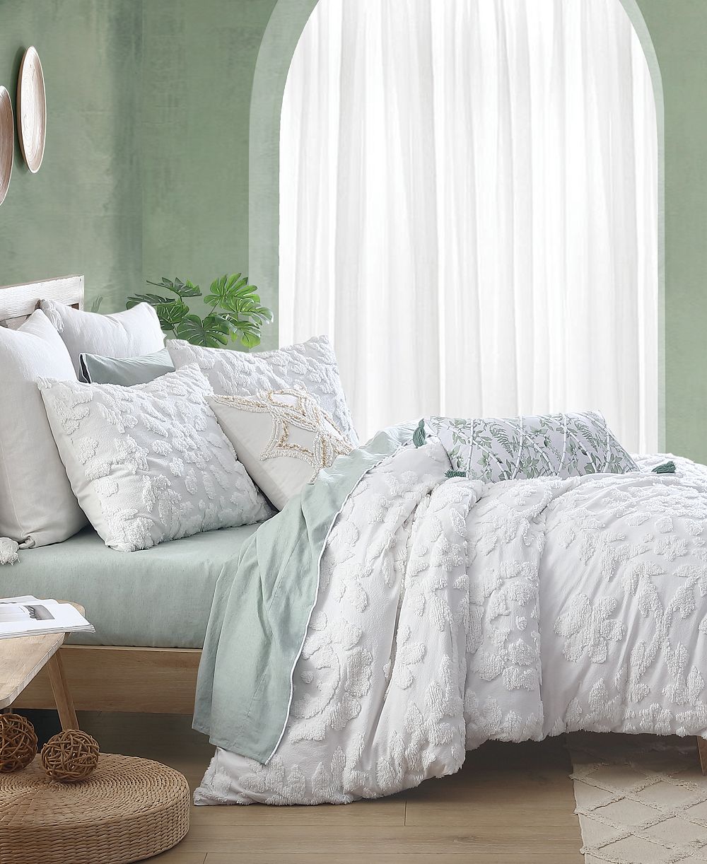 Комплект из 3 чехлов на одеяло Peri Home Chenille Laurel, Full/Queen