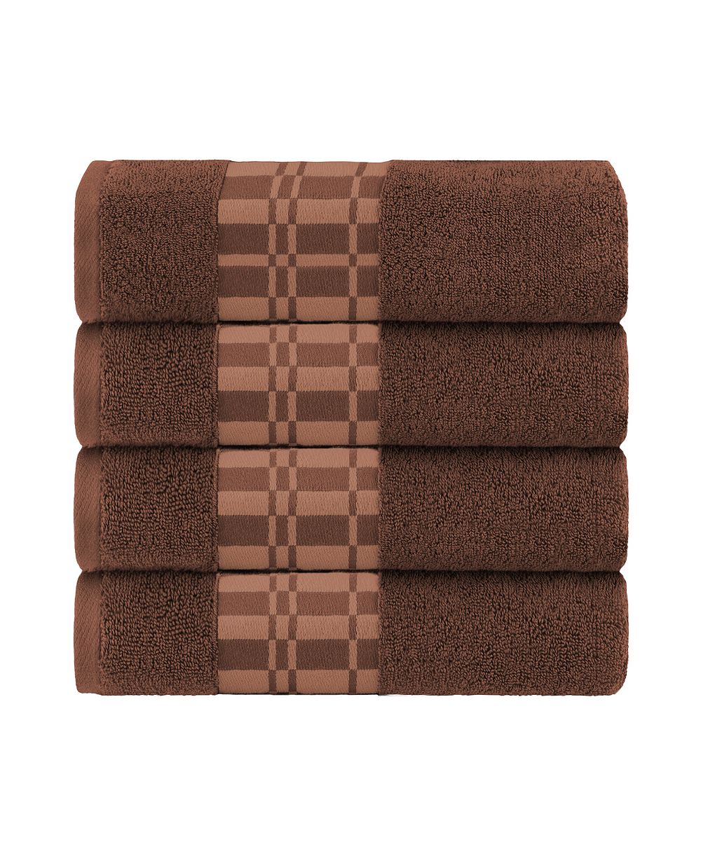 Superior Набор из 4 банных полотенец Superior Larissa Geometric Embroidered Jacquard Border Cotton