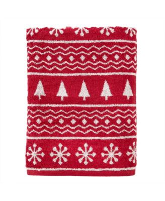 SKL Home Полотенце для ванной из хлопка Jacquard Fair Isle, 27" x 50"
