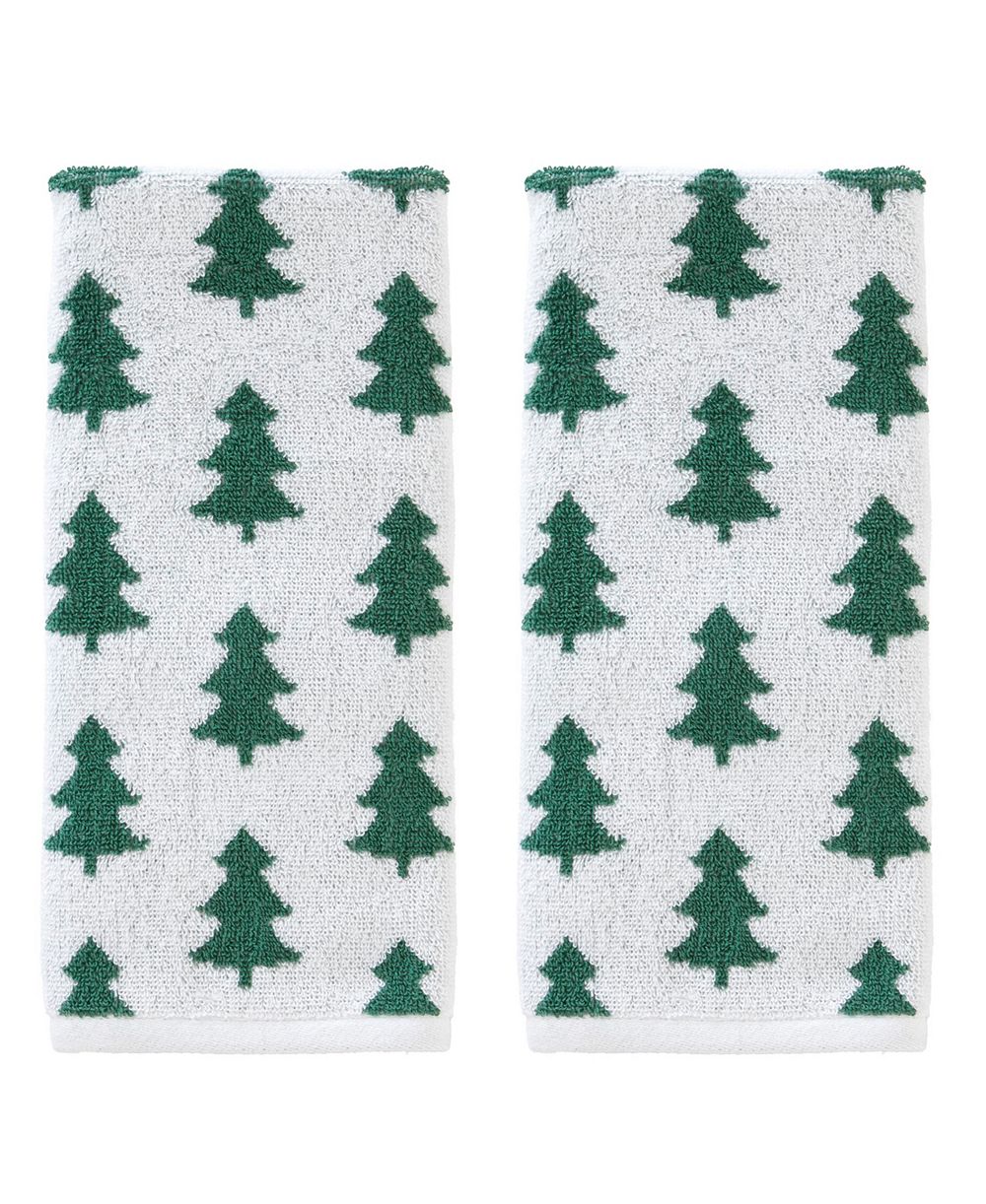 SKL Home Holiday Trees Cotton 2 Piece Hand Towel Set