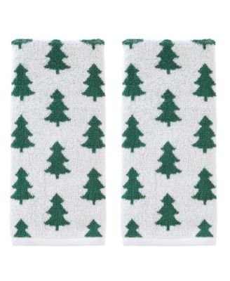 SKL Home набор из 2 хлопковых полотенец для рук, Holiday Trees
