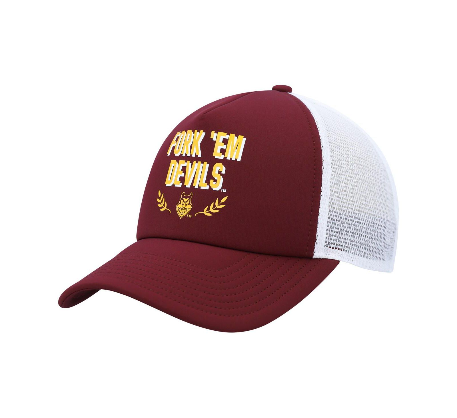Мужская кепка adidas Maroon Arizona State Sun Devils Foam Front Trucker