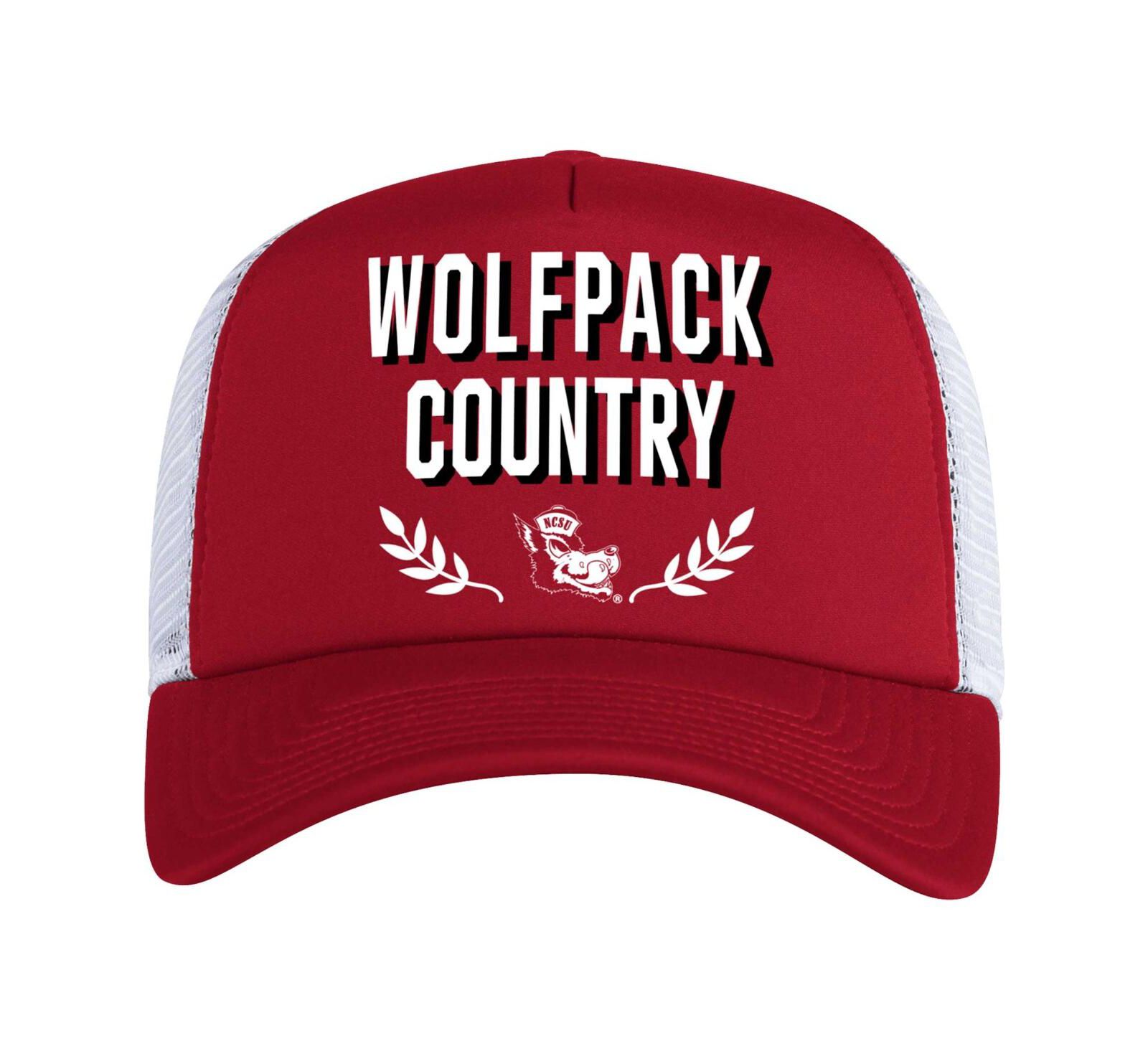 Men's adidas Red NC State Wolfpack Phrase Foam Front Trucker Adjustable Hat