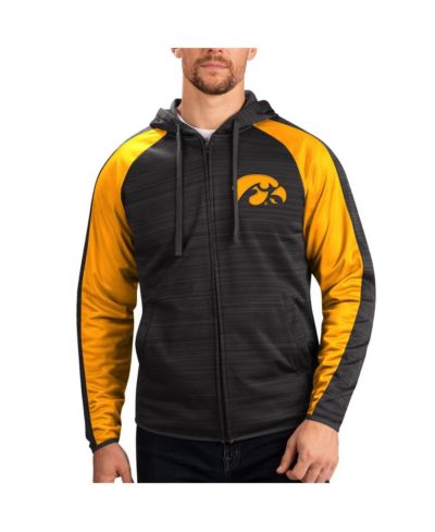 Мужская ветровка на молнии G-III Sports by Carl Banks Black Iowa Hawkeyes, раглан