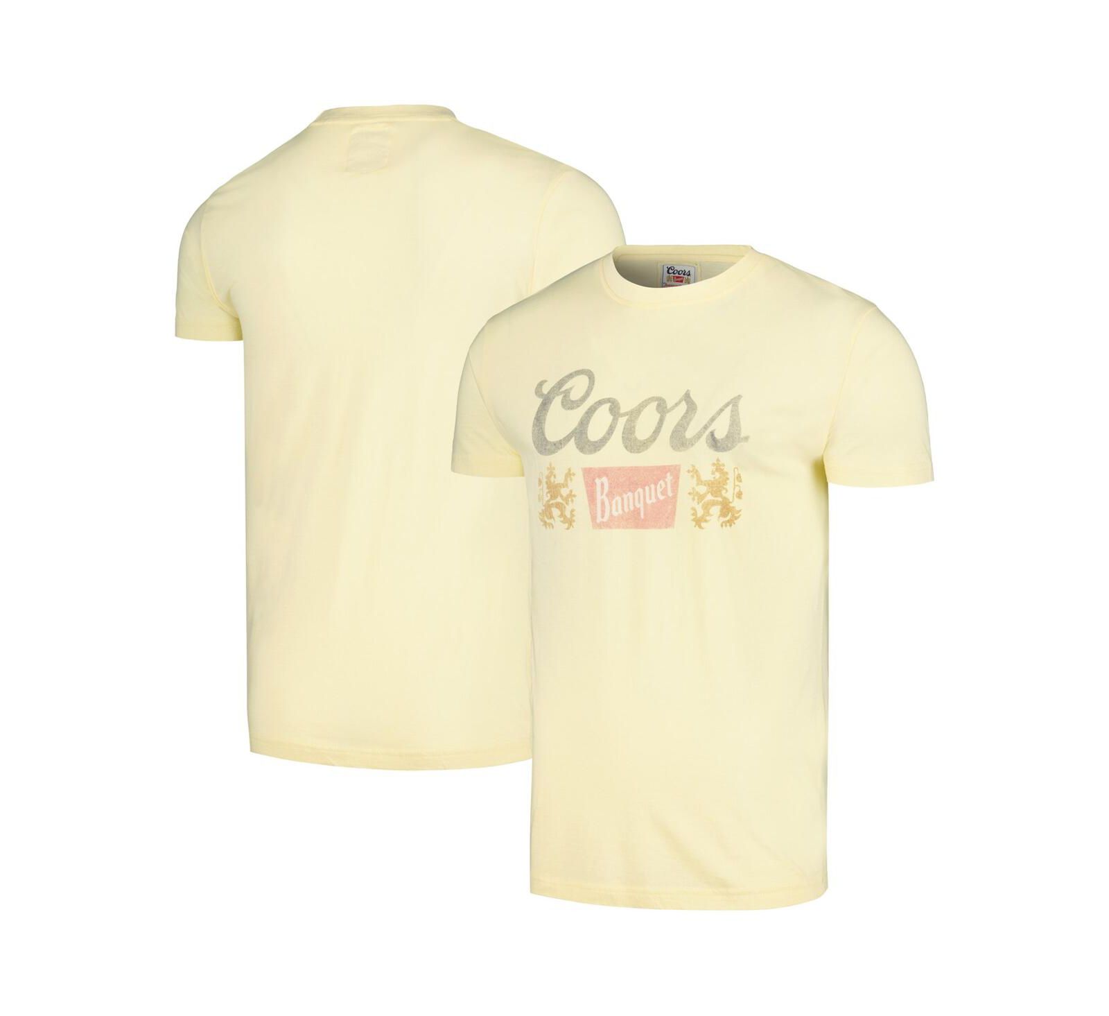 Men's American Needle Yellow Distressed Coors Vintage-Like Fade T-shirt