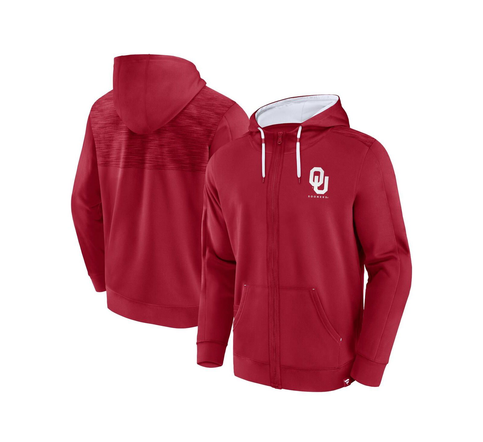 Мужское худи Fanatics Crimson Oklahoma Sooners Power Index Full-Zip