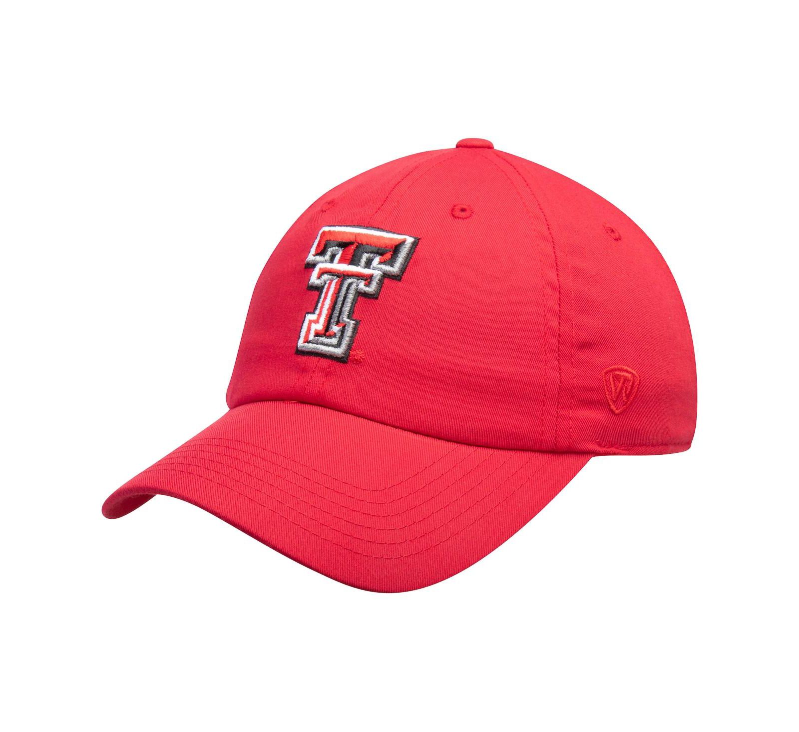 Мужская регулируемая кепка Top of the World Red Texas Tech Red Raiders Primary Logo Staple