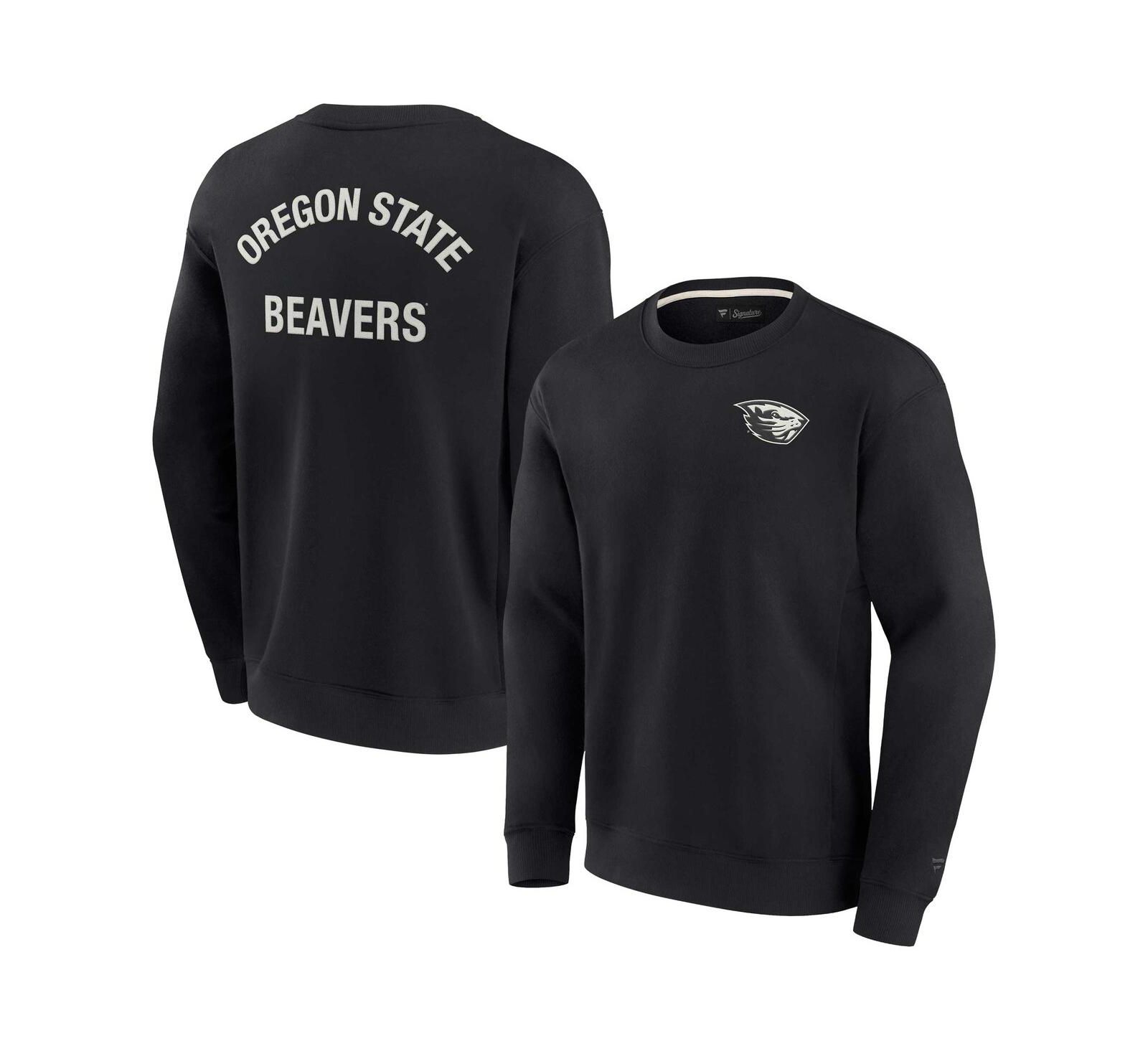 Мужской и женский мягкий свитшот с капюшоном Fanatics Signature Oregon State Beavers черный