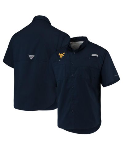 Мужская рубашка Columbia Navy West Virginia Mountaineers PFG Tamiami Omni-Shade