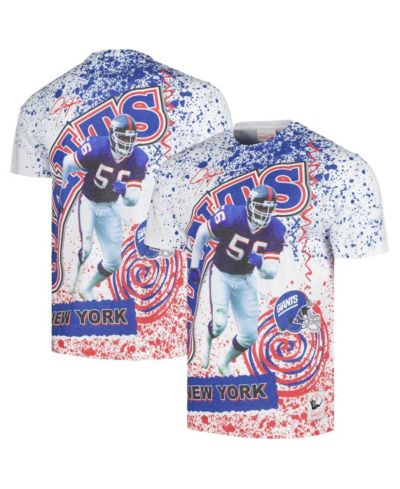 Мужская футболка Mitchell & Ness White New York Giants с именем и номером легендарного игрока