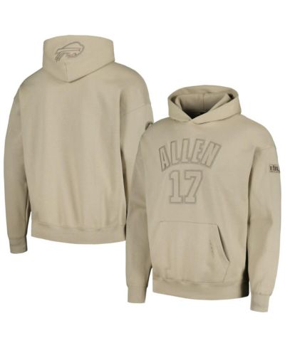 Мужское худи Pro Standard Josh Allen Tan Buffalo Bills Player Name and Number Pullover Hoodie