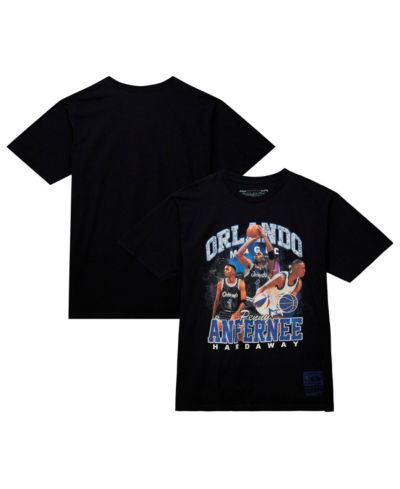 Men's Mitchell & Ness Penny Hardaway Black Orlando Magic Hardwood Classics Bling Concert Player T-shirt
