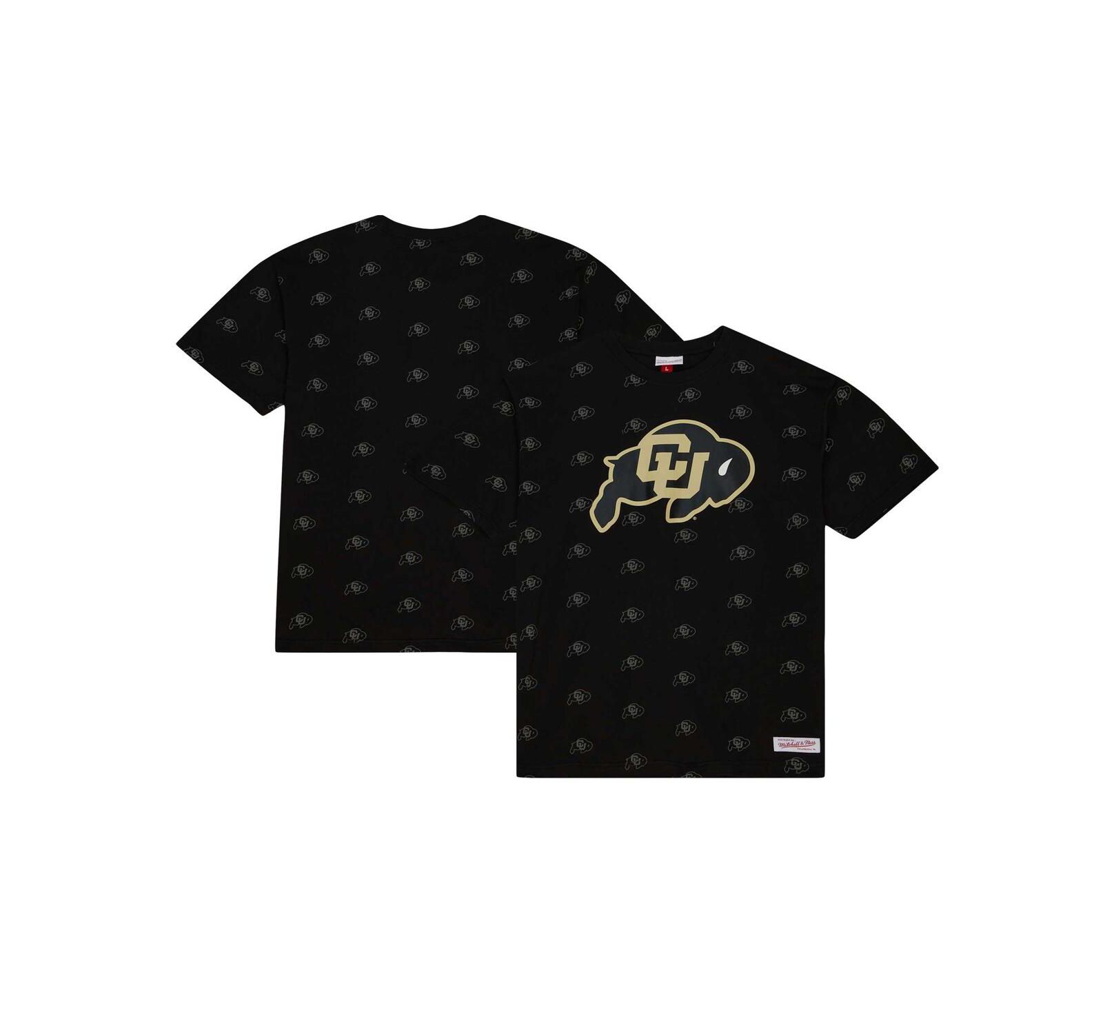 Men's Mitchell & Ness Black Colorado Buffaloes Allover Print T-shirt
