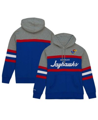 Mitchell & Ness Мужское худи с капюшоном Kansas Jayhawks, королевский синий